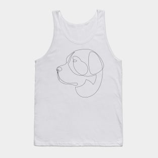 Saint Bernard - one line dog Tank Top